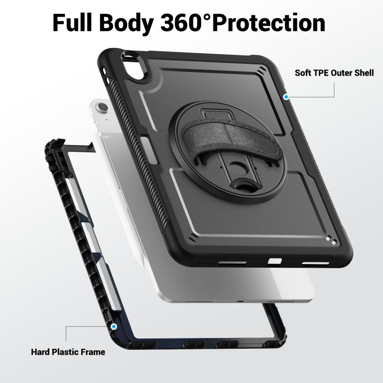For iPad Air 11 2026 / 2025 / 2024 Honeycomb Hand Grip Turntable Stand Tablet Case