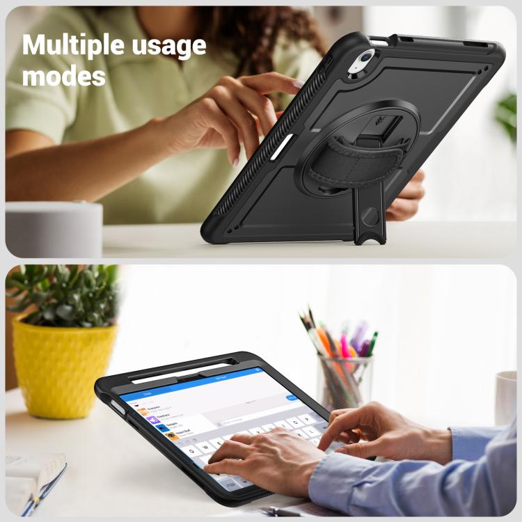 For iPad Air 11 2026 / 2025 / 2024 Honeycomb Hand Grip Turntable Stand Tablet Case