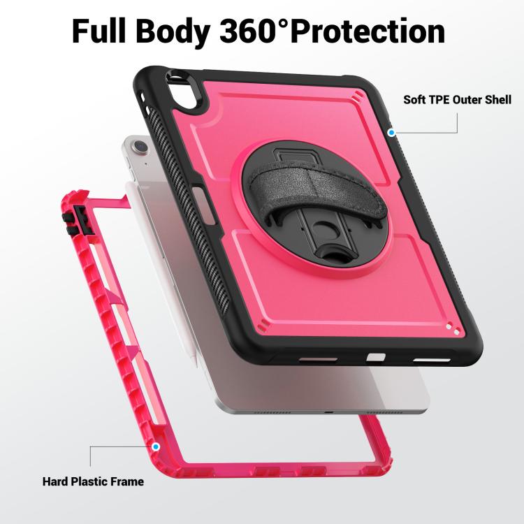 For iPad Air 11 2026 / 2025 / 2024 Honeycomb Hand Grip Turntable Stand Tablet Case