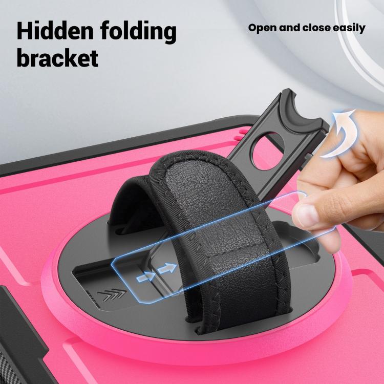 For iPad Air 11 2026 / 2025 / 2024 Honeycomb Hand Grip Turntable Stand Tablet Case