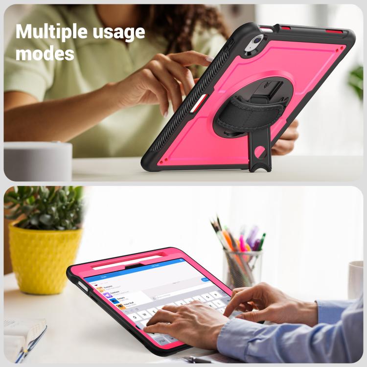 For iPad Air 11 2026 / 2025 / 2024 Honeycomb Hand Grip Turntable Stand Tablet Case