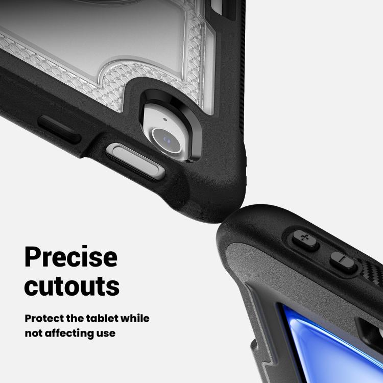 For iPad Air 11 2026 / 2025 / 2024 Honeycomb Hand Grip Turntable Stand Tablet Case
