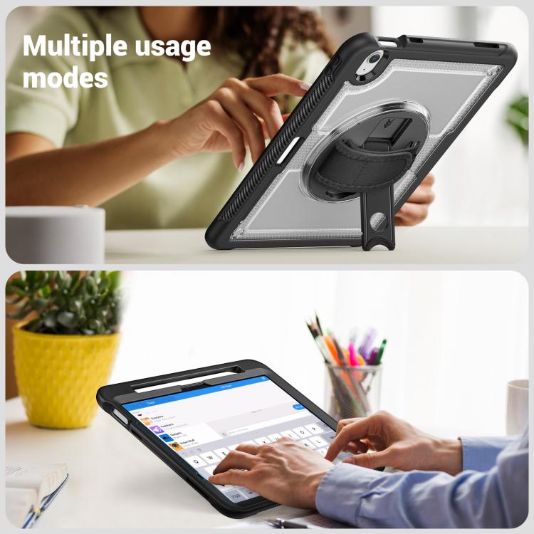 For iPad Air 11 2026 / 2025 / 2024 Honeycomb Hand Grip Turntable Stand Tablet Case