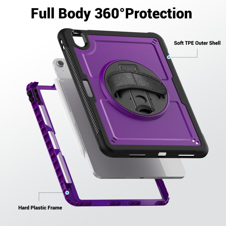 For iPad Air 11 2026 / 2025 / 2024 Honeycomb Hand Grip Turntable Stand Tablet Case