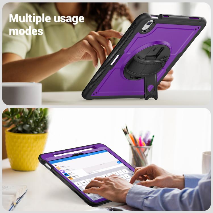 For iPad Air 11 2026 / 2025 / 2024 Honeycomb Hand Grip Turntable Stand Tablet Case