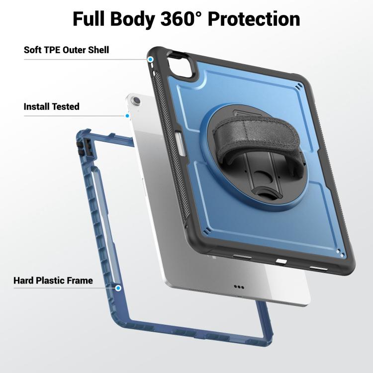 For iPad Air 13 2026 / 2025 / 2024 Honeycomb Hand Grip Turntable Stand Tablet Case