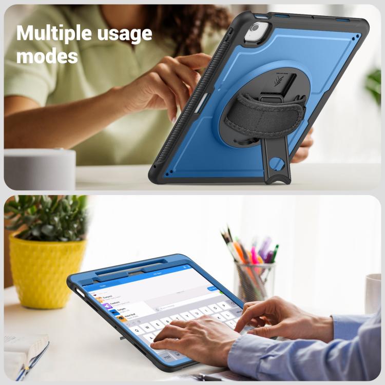 For iPad Air 13 2026 / 2025 / 2024 Honeycomb Hand Grip Turntable Stand Tablet Case
