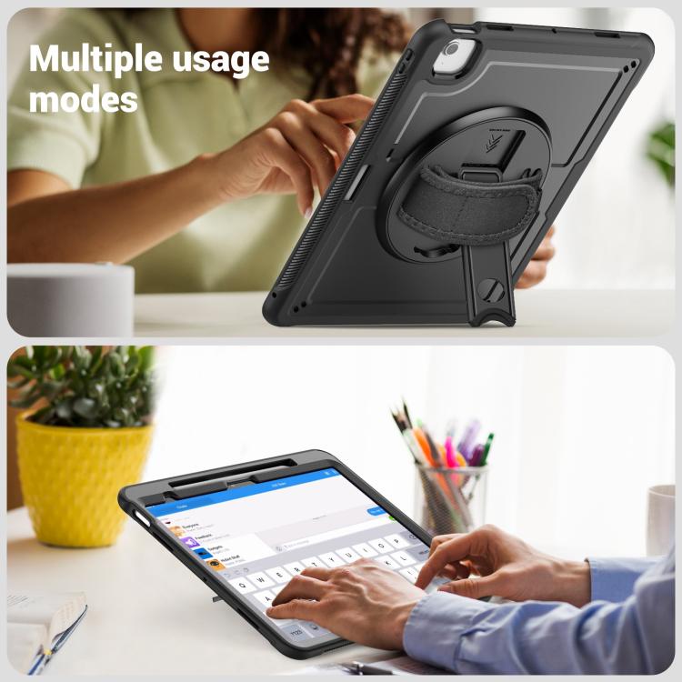 For iPad Air 13 2026 / 2025 / 2024 Honeycomb Hand Grip Turntable Stand Tablet Case