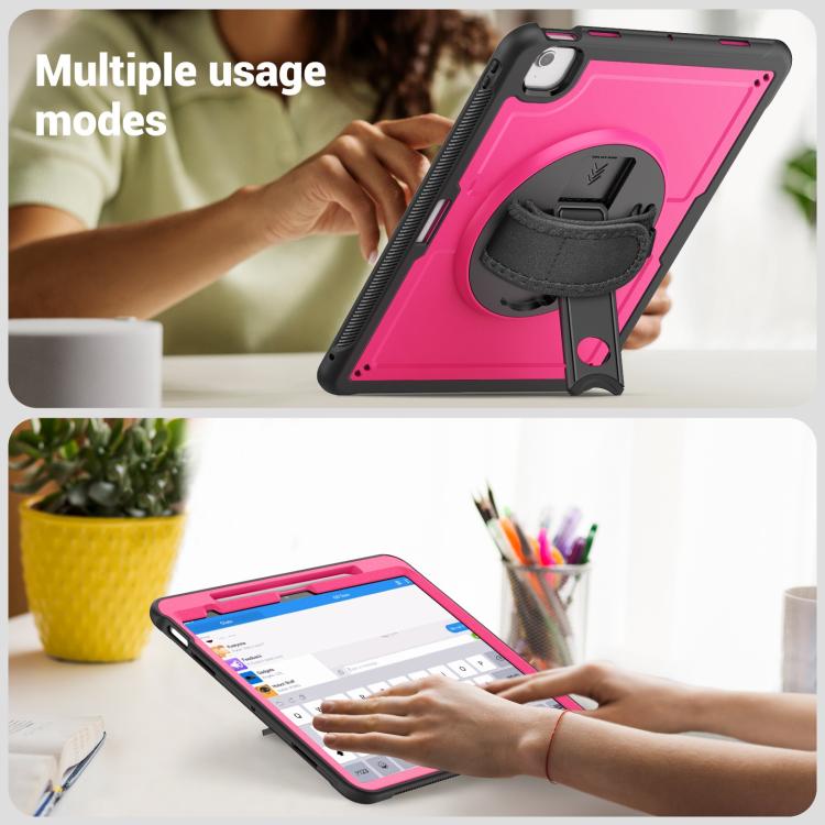 For iPad Air 13 2026 / 2025 / 2024 Honeycomb Hand Grip Turntable Stand Tablet Case