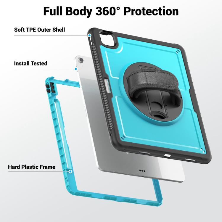 For iPad Air 13 2026 / 2025 / 2024 Honeycomb Hand Grip Turntable Stand Tablet Case