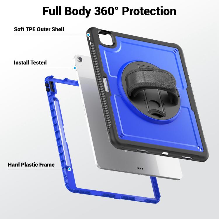 For iPad Air 13 2026 / 2025 / 2024 Honeycomb Hand Grip Turntable Stand Tablet Case