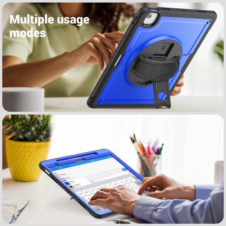 For iPad Air 13 2026 / 2025 / 2024 Honeycomb Hand Grip Turntable Stand Tablet Case