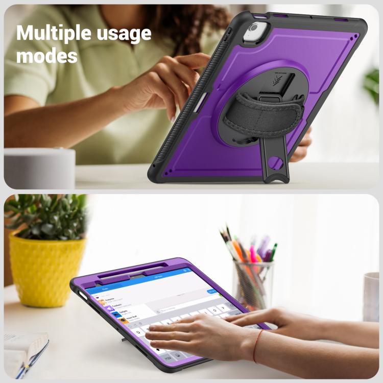 For iPad Air 13 2026 / 2025 / 2024 Honeycomb Hand Grip Turntable Stand Tablet Case