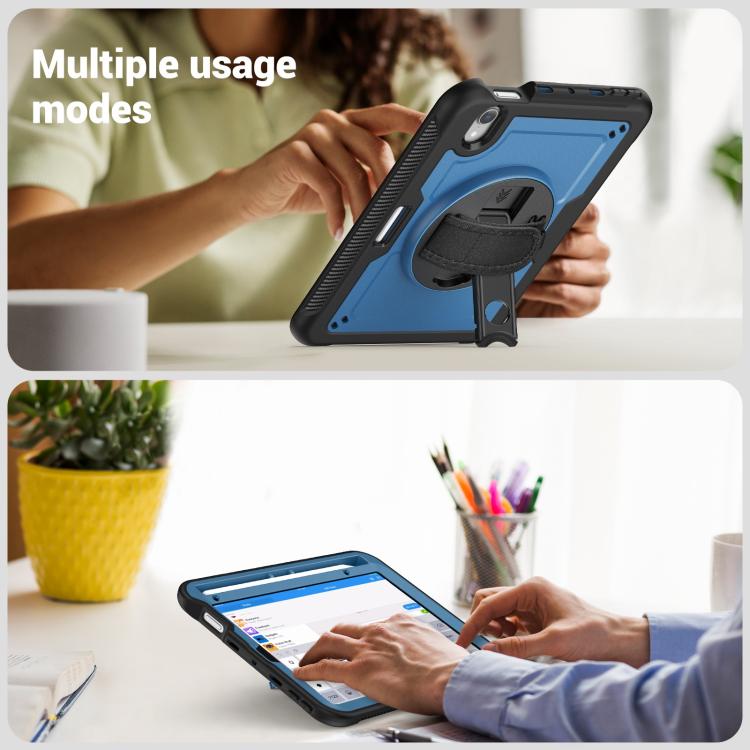 For iPad mini 2024 / mini 6 Honeycomb Hand Grip Turntable Stand Tablet Case