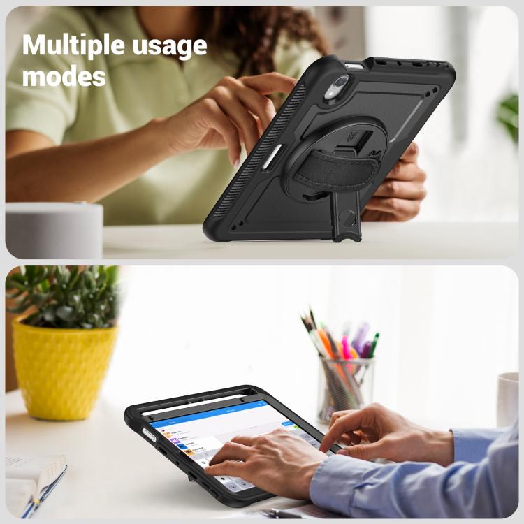 For iPad mini 2024 / mini 6 Honeycomb Hand Grip Turntable Stand Tablet Case