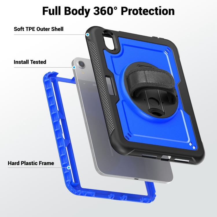 For iPad mini 2024 / mini 6 Honeycomb Hand Grip Turntable Stand Tablet Case