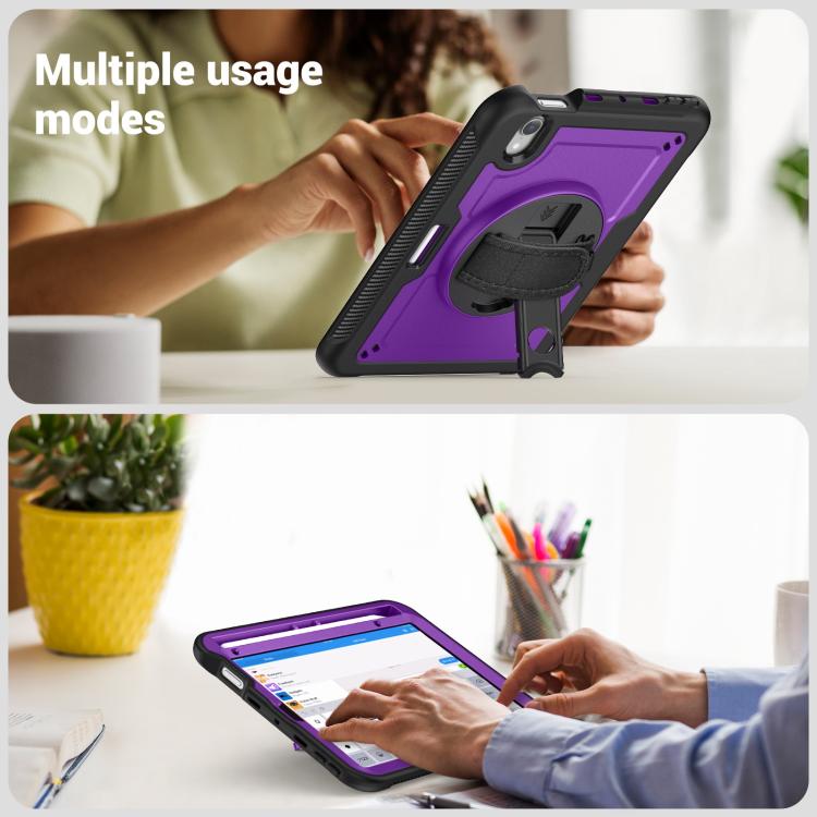 For iPad mini 2024 / mini 6 Honeycomb Hand Grip Turntable Stand Tablet Case