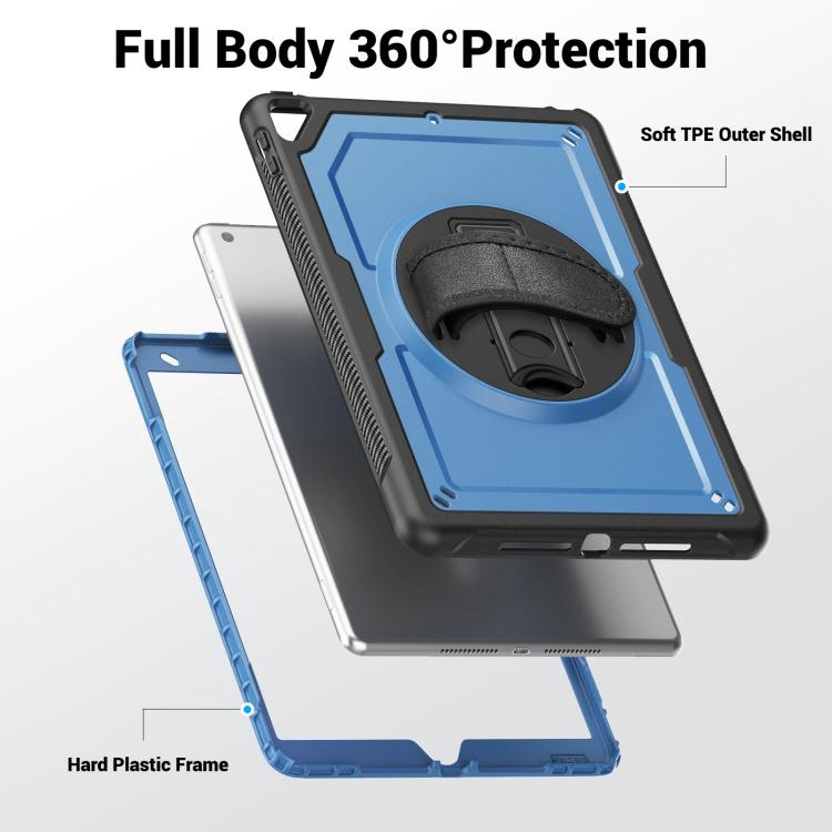 For iPad 10.2 2021 / 2020 / 10.5 2019 Honeycomb Hand Grip Turntable Stand Tablet Case