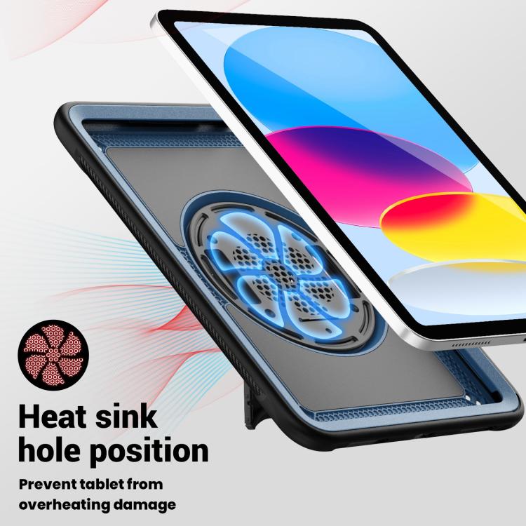 For iPad 10.2 2021 / 2020 / 10.5 2019 Honeycomb Hand Grip Turntable Stand Tablet Case