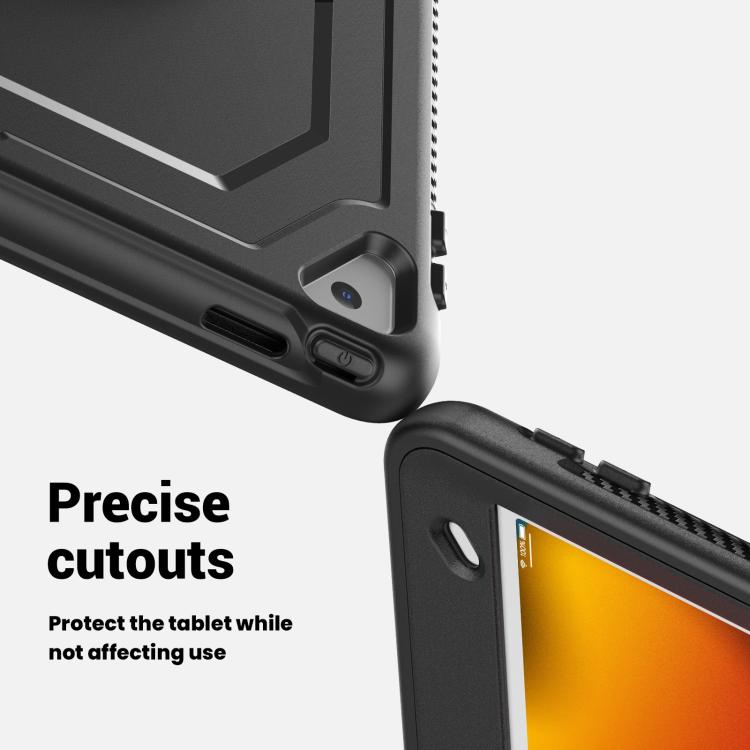 For iPad 10.2 2021 / 2020 / 10.5 2019 Honeycomb Hand Grip Turntable Stand Tablet Case