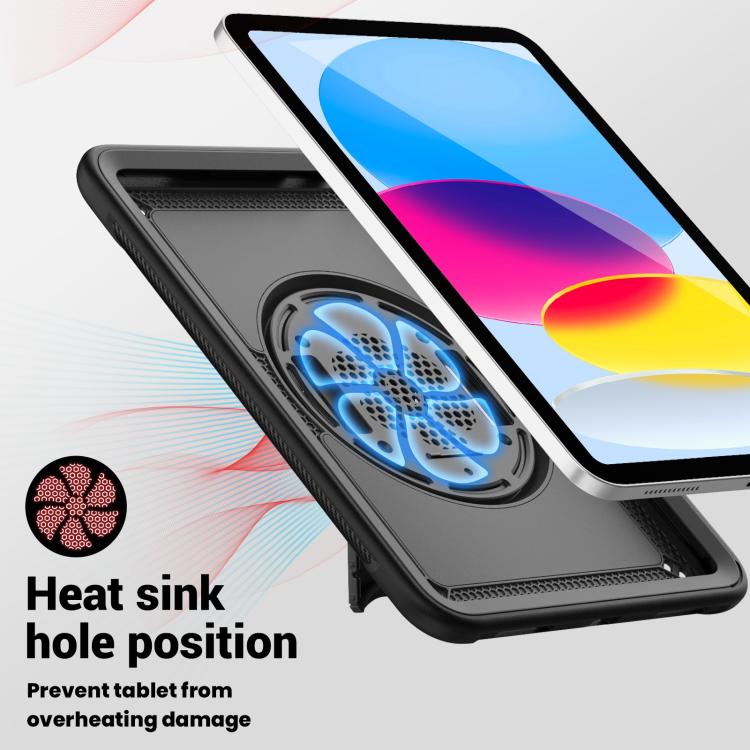 For iPad 10.2 2021 / 2020 / 10.5 2019 Honeycomb Hand Grip Turntable Stand Tablet Case