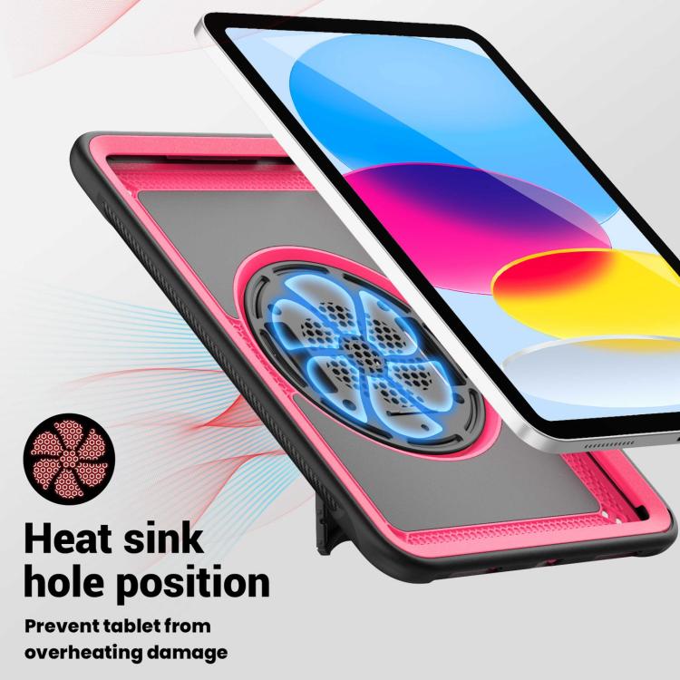 For iPad 10.2 2021 / 2020 / 10.5 2019 Honeycomb Hand Grip Turntable Stand Tablet Case