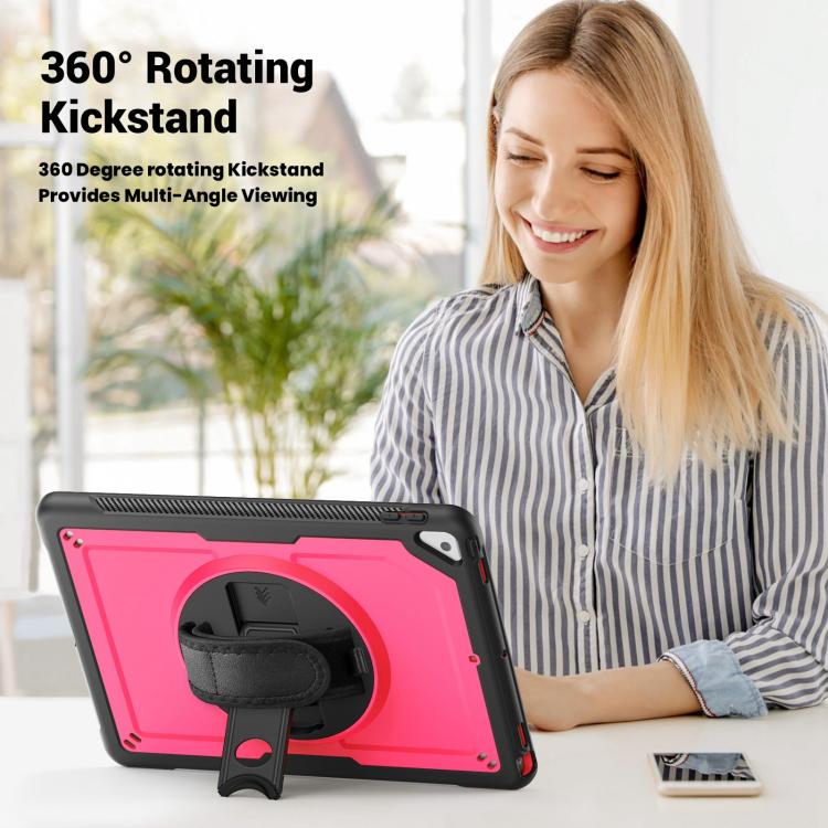 For iPad 10.2 2021 / 2020 / 10.5 2019 Honeycomb Hand Grip Turntable Stand Tablet Case