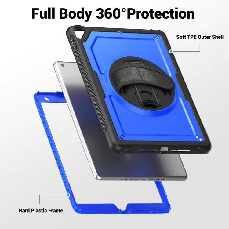 For iPad 10.2 2021 / 2020 / 10.5 2019 Honeycomb Hand Grip Turntable Stand Tablet Case