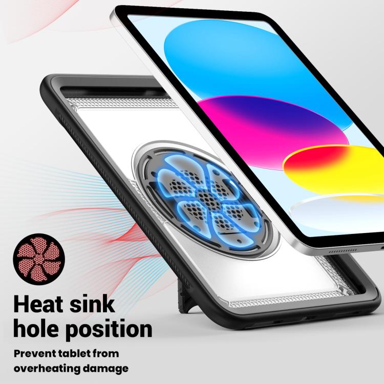 For iPad 10.2 2021 / 2020 / 10.5 2019 Honeycomb Hand Grip Turntable Stand Tablet Case