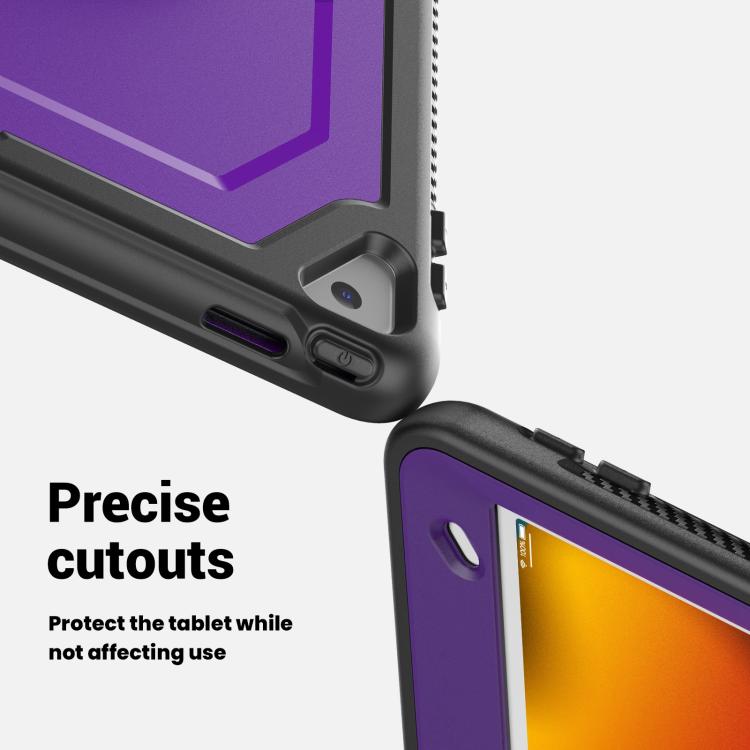 For iPad 10.2 2021 / 2020 / 10.5 2019 Honeycomb Hand Grip Turntable Stand Tablet Case