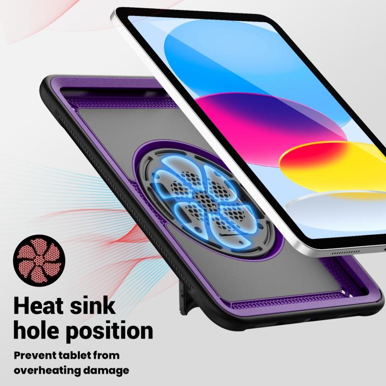 For iPad 10.2 2021 / 2020 / 10.5 2019 Honeycomb Hand Grip Turntable Stand Tablet Case