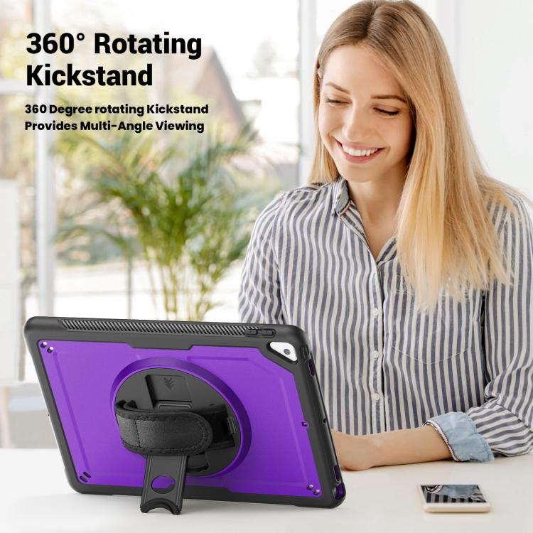 For iPad 10.2 2021 / 2020 / 10.5 2019 Honeycomb Hand Grip Turntable Stand Tablet Case