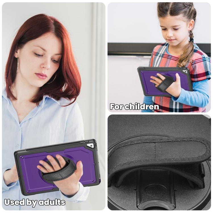 For iPad 10.2 2021 / 2020 / 10.5 2019 Honeycomb Hand Grip Turntable Stand Tablet Case