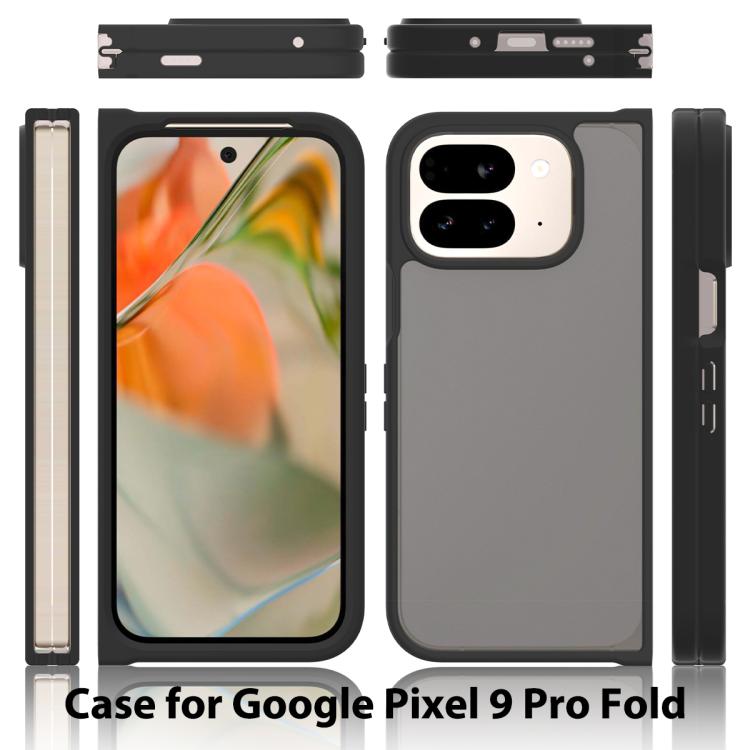 For Google Pixel 9 Pro Fold Skin Feel TPU Hybrid PC Phone Case