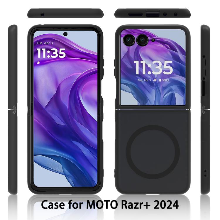 For Motorola Razr 50 Ultra Skin Feel TPU Hybrid PC MagSafe Phone Case