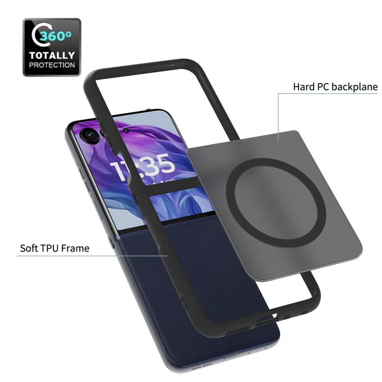 For Motorola Razr 50 Ultra Skin Feel TPU Hybrid PC MagSafe Phone Case