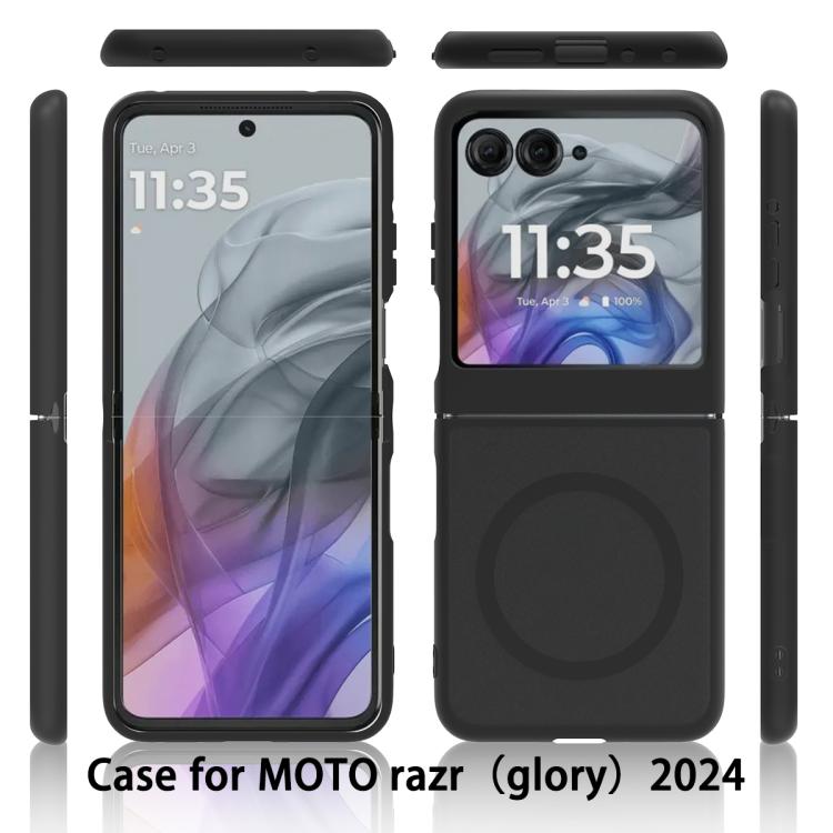 For Motorola Razr 50 Skin Feel TPU Hybrid PC MagSafe Phone Case