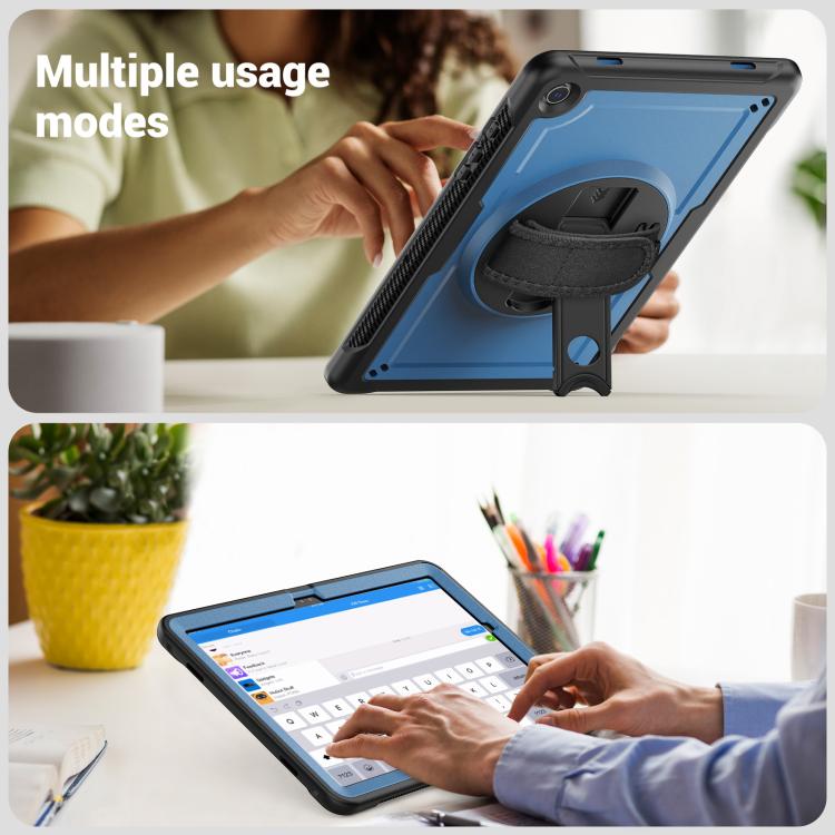 For Samsung Galaxy Tab A11+ / A9+ Honeycomb Hand Grip Turntable Stand Tablet Case
