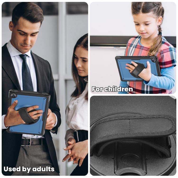 For Samsung Galaxy Tab A11+ / A9+ Honeycomb Hand Grip Turntable Stand Tablet Case