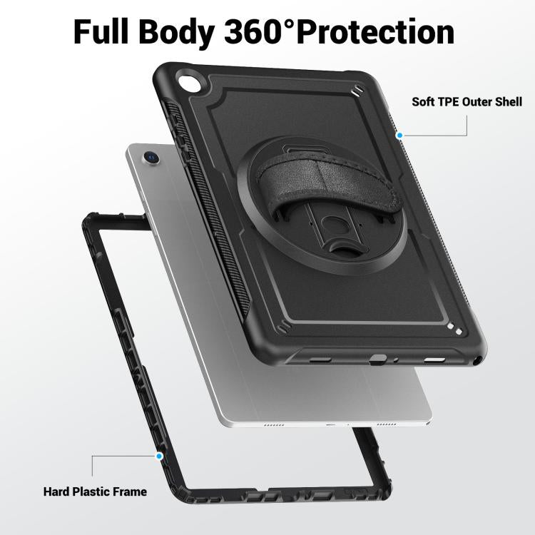 For Samsung Galaxy Tab A11+ / A9+ Honeycomb Hand Grip Turntable Stand Tablet Case