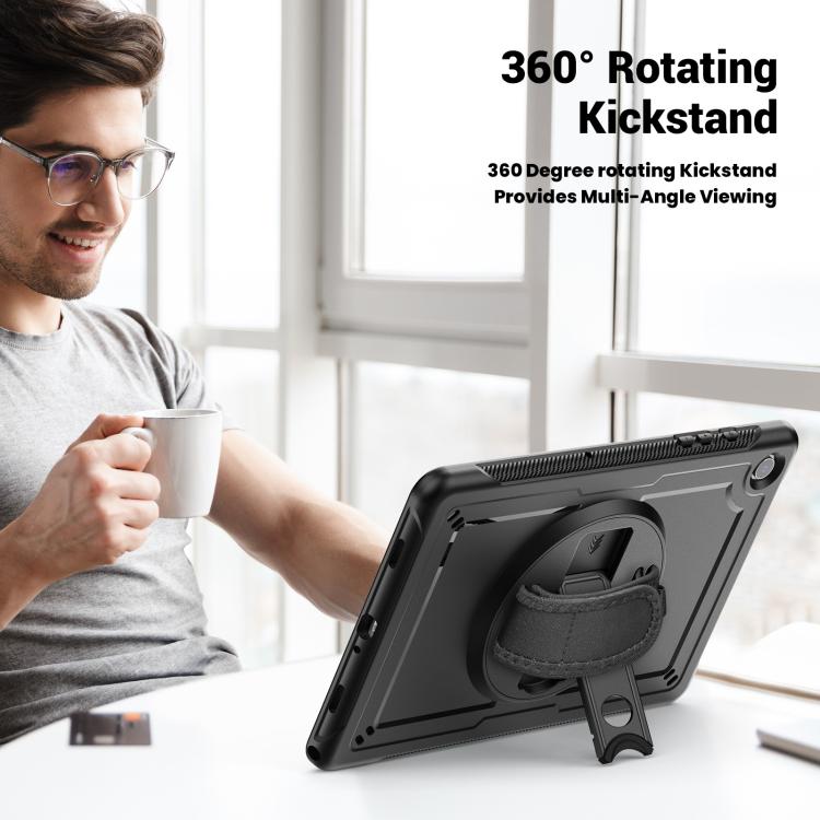 For Samsung Galaxy Tab A11+ / A9+ Honeycomb Hand Grip Turntable Stand Tablet Case