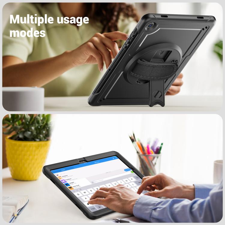 For Samsung Galaxy Tab A11+ / A9+ Honeycomb Hand Grip Turntable Stand Tablet Case
