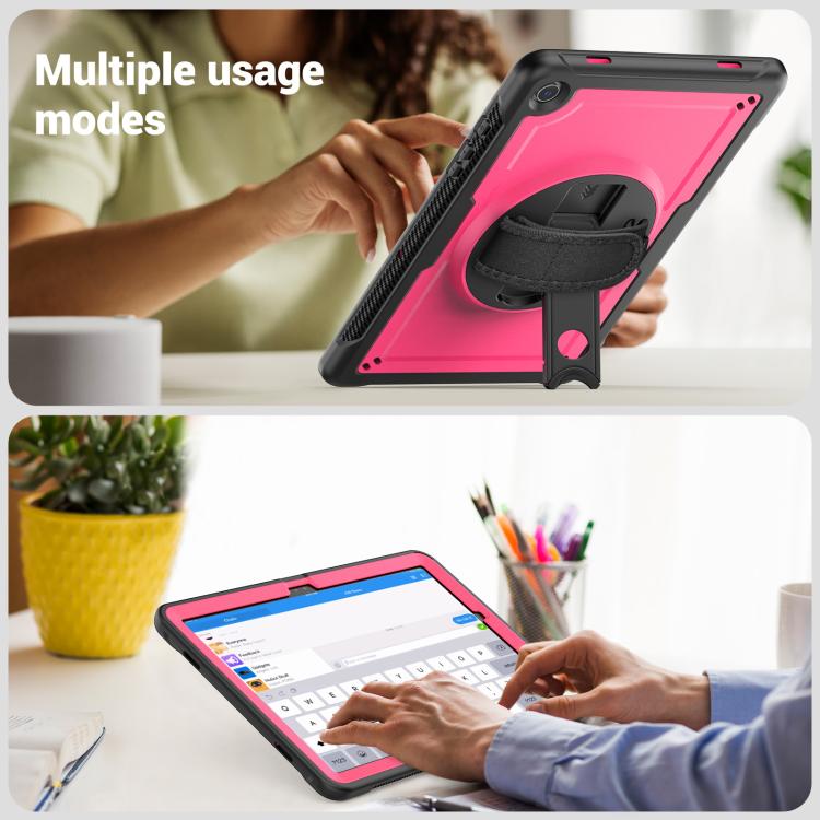 For Samsung Galaxy Tab A11+ / A9+ Honeycomb Hand Grip Turntable Stand Tablet Case