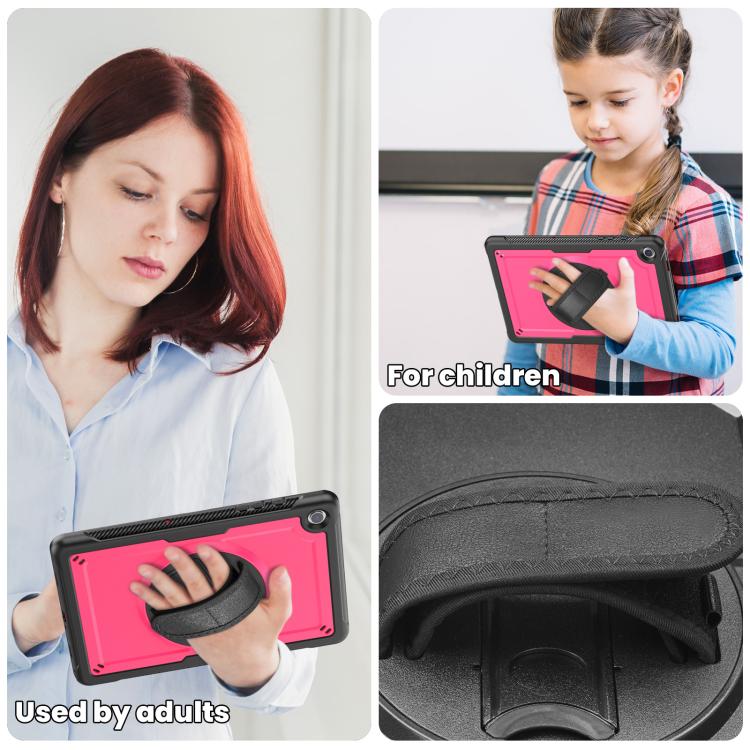 For Samsung Galaxy Tab A11+ / A9+ Honeycomb Hand Grip Turntable Stand Tablet Case