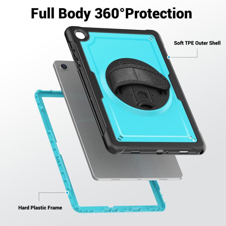 For Samsung Galaxy Tab A11+ / A9+ Honeycomb Hand Grip Turntable Stand Tablet Case