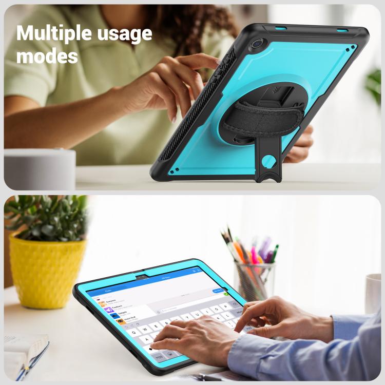 For Samsung Galaxy Tab A11+ / A9+ Honeycomb Hand Grip Turntable Stand Tablet Case
