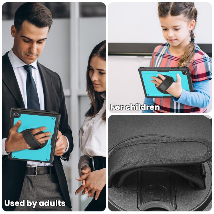 For Samsung Galaxy Tab A11+ / A9+ Honeycomb Hand Grip Turntable Stand Tablet Case