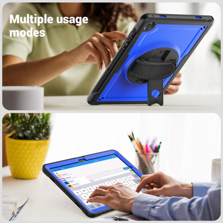 For Samsung Galaxy Tab A11+ / A9+ Honeycomb Hand Grip Turntable Stand Tablet Case
