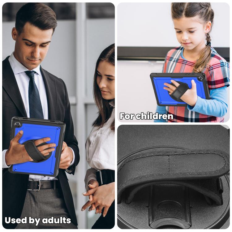 For Samsung Galaxy Tab A11+ / A9+ Honeycomb Hand Grip Turntable Stand Tablet Case