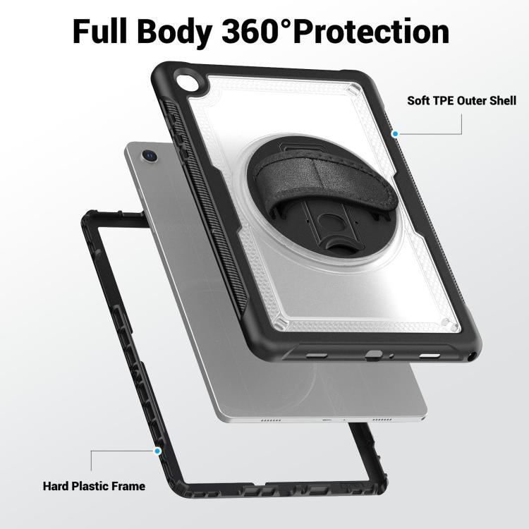 For Samsung Galaxy Tab A11+ / A9+ Honeycomb Hand Grip Turntable Stand Tablet Case